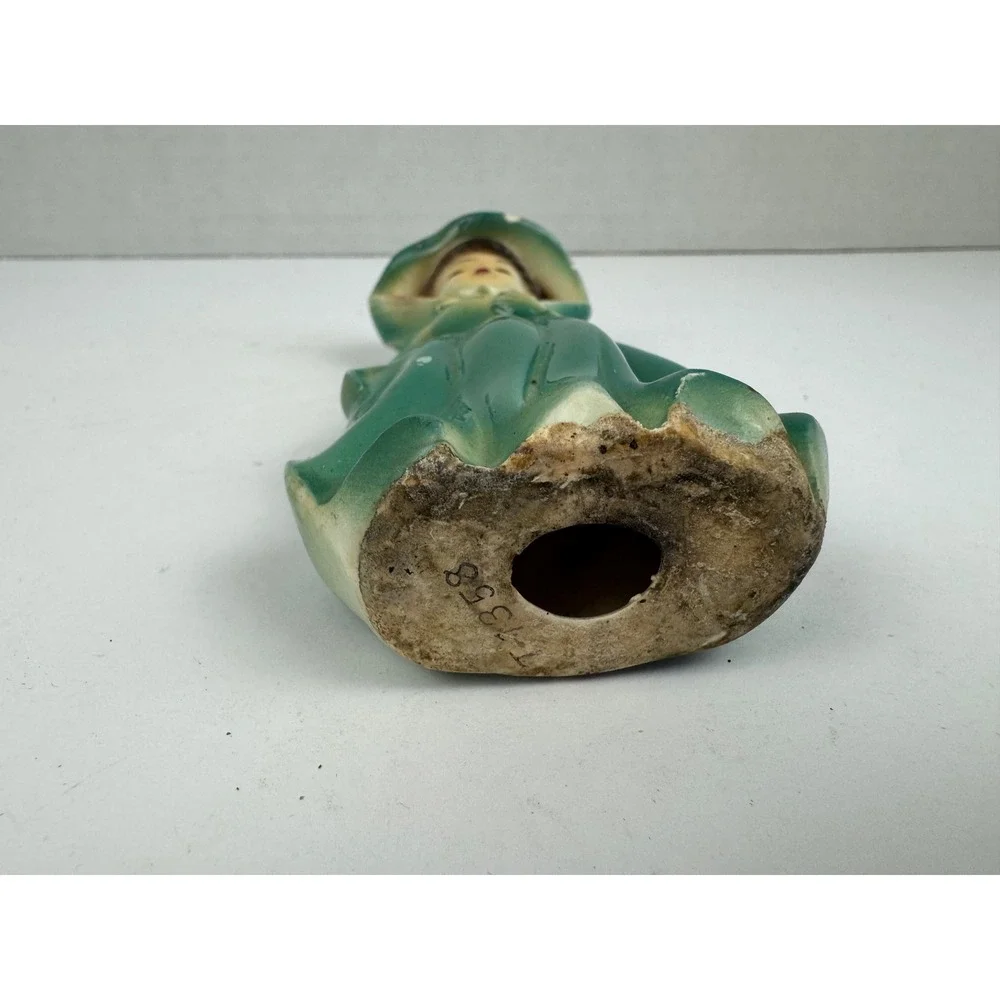 Vintage Rare Scarlet O'Hara Gone with the Wind Figurine Green Victorian Dress